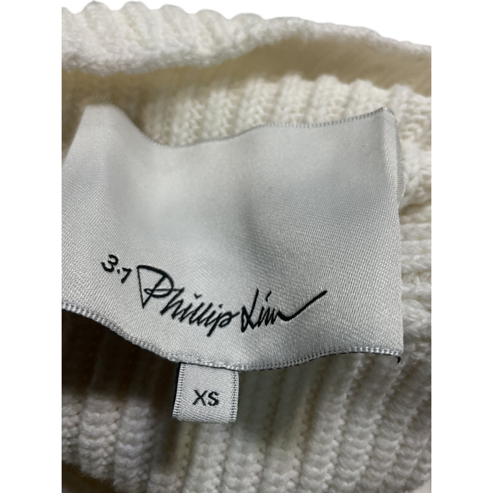 3.1 Phillip Lim Chunky Ivory Side Tie Turtleneck Sweater Vest Size XS - Picture 4 of 5